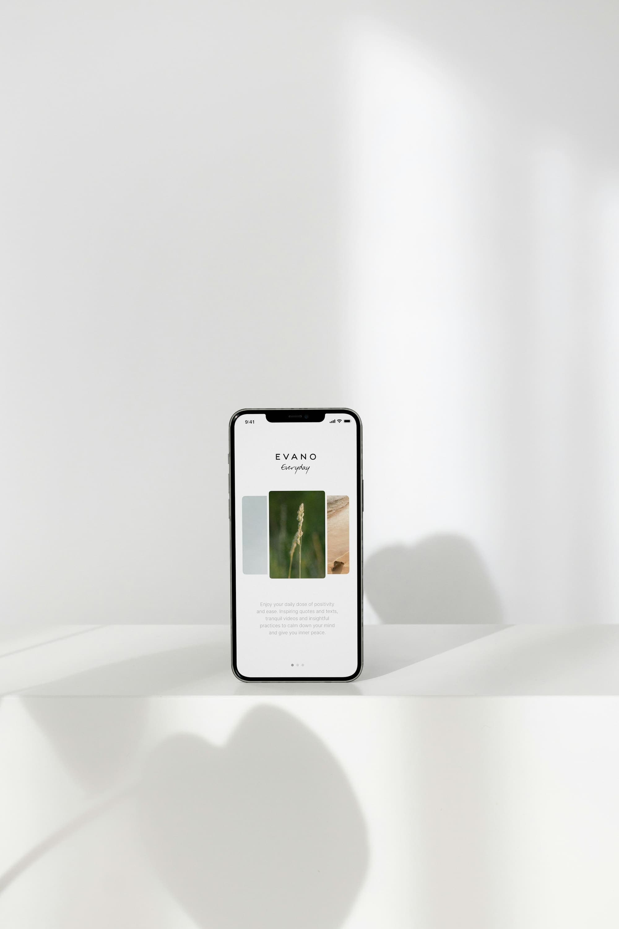 Smartphone showing a shop's mobile website